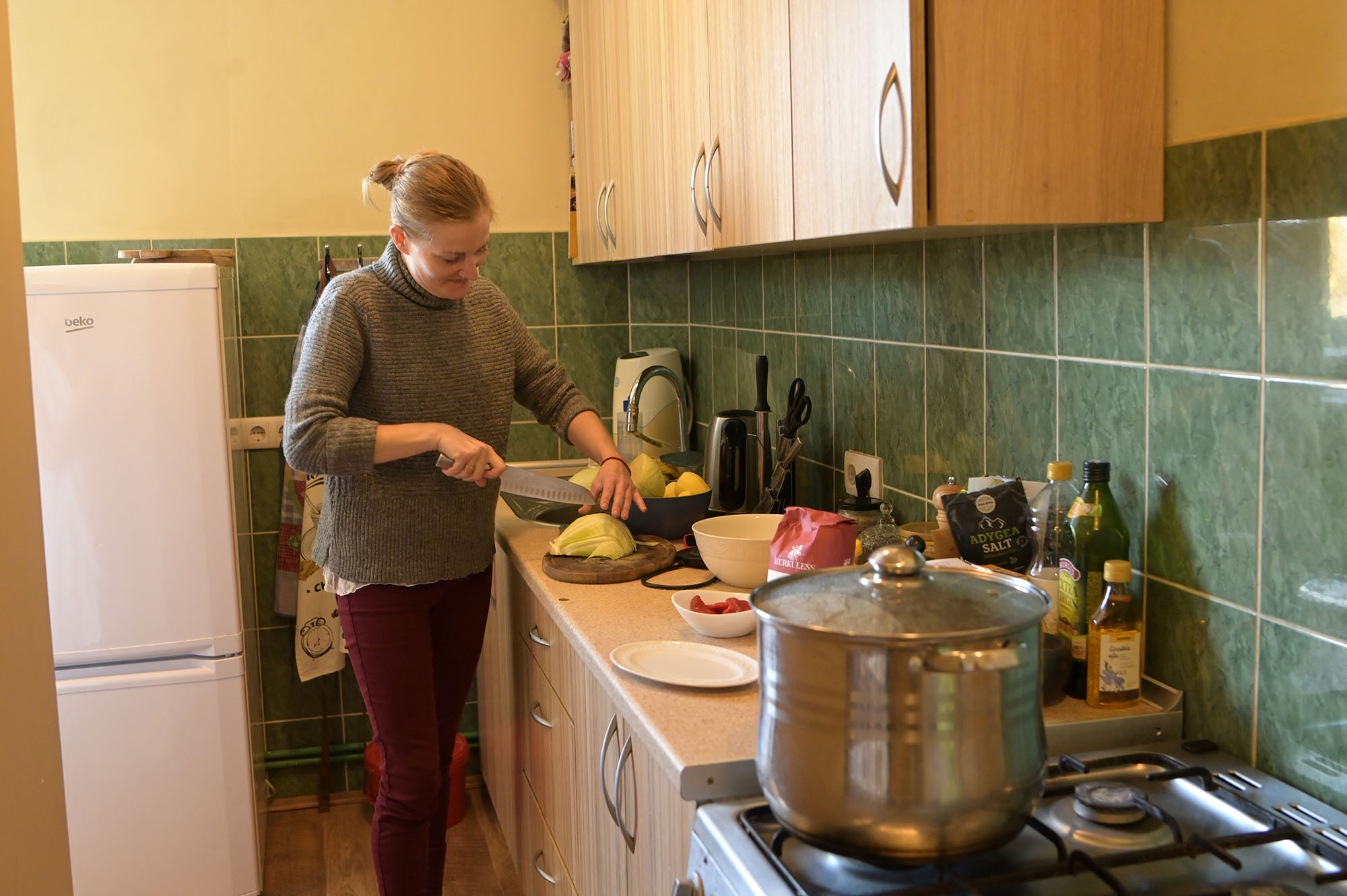 佐々木さんが訪問したラトビアの方のキッチンの写真。